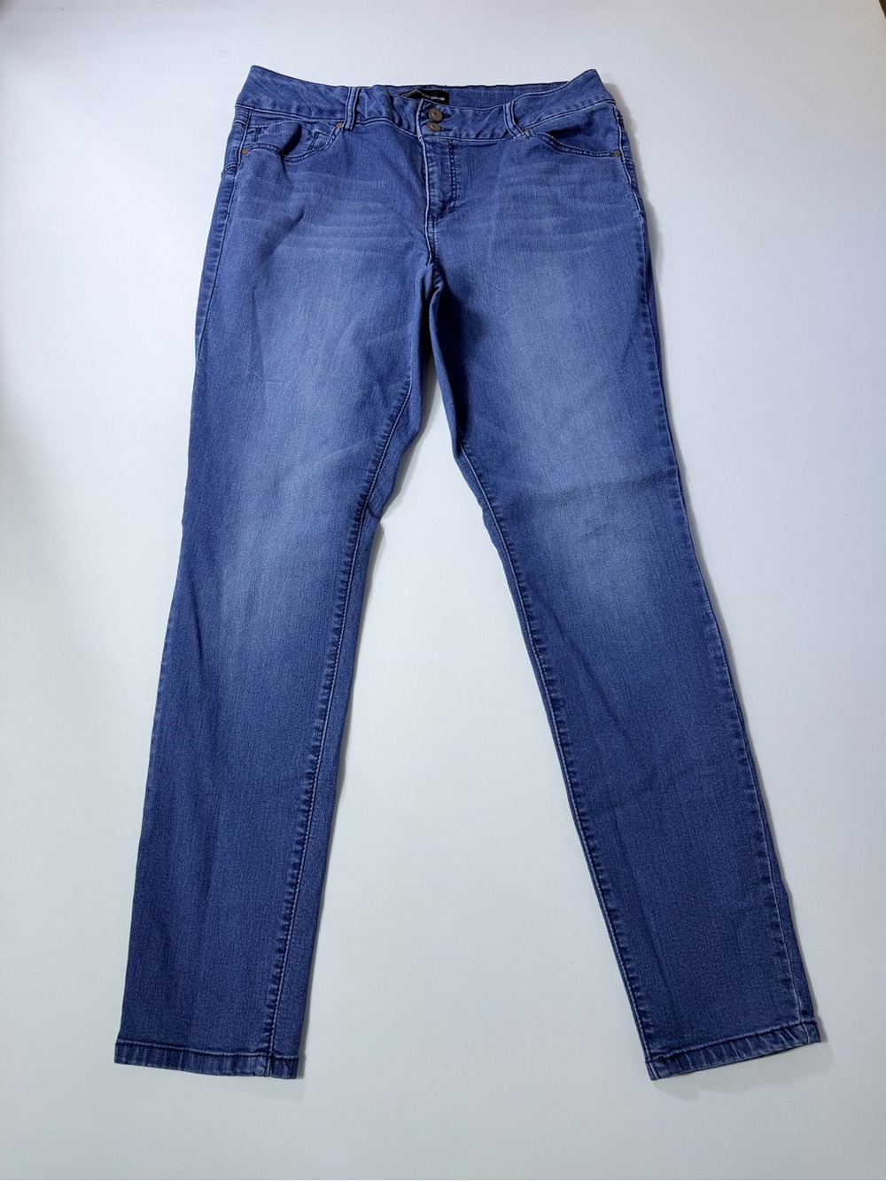 Miss Poured in Blue Women's Blue Stretch Skinny Jeans Size 14